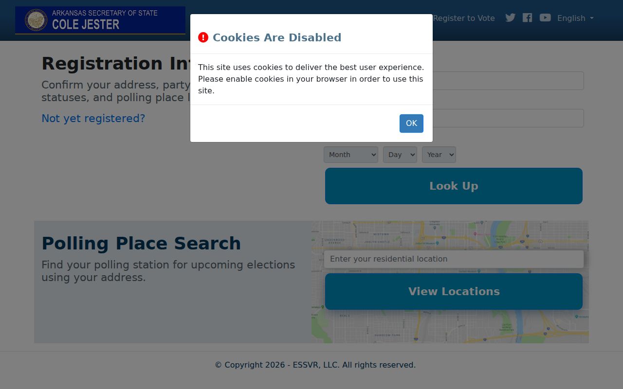 Washington County residents directory Arkansas VoterView search