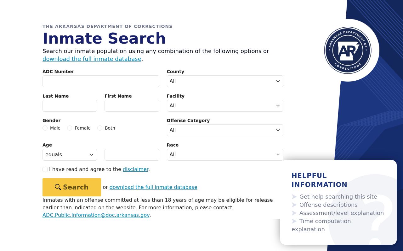 Washington County neighbors Arkansas official inmate search
