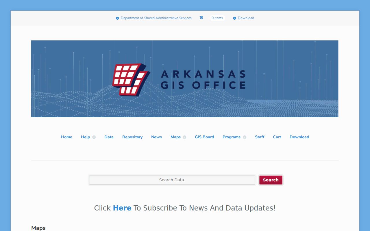 Arkansas GIS maps catalog used to support Washington County street and address research