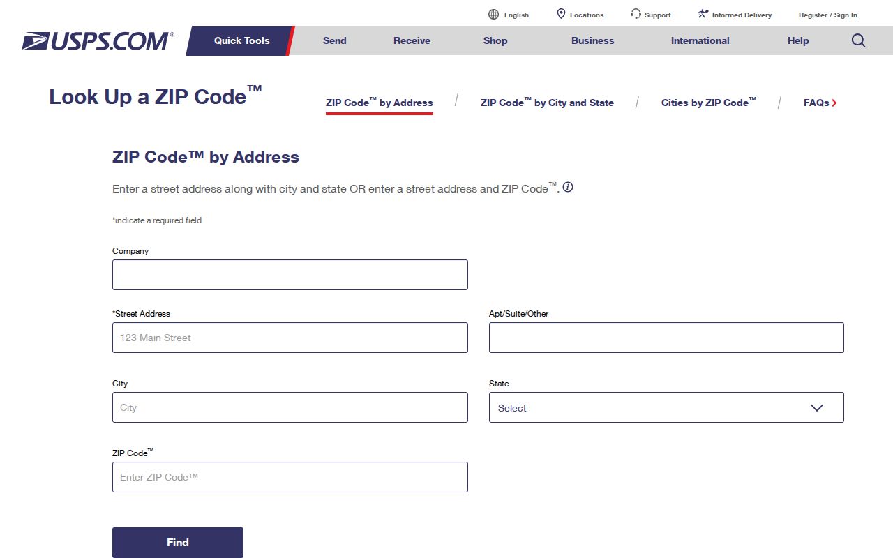 Washington County postal directory USPS address lookup